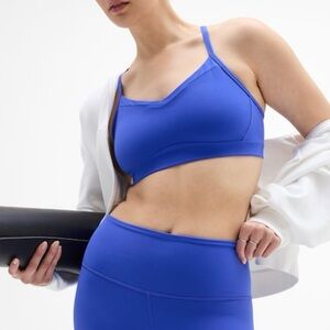 Athleta Electric Blue Strappy Sports Bra